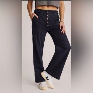 Anthropologie Pilcro Slouchy Chino Pants Button Fly  Size: 27 Color: Navy Blue
